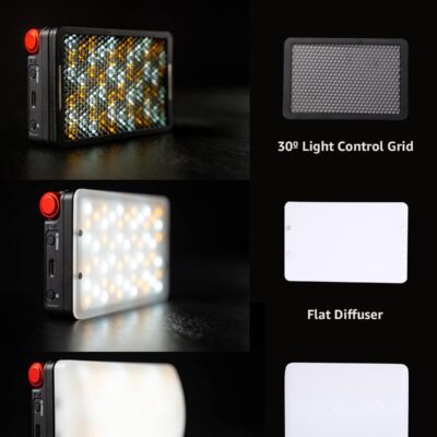 Aputure MC Pro Camera Lights,RGBWW LED Video Lights Lensed Mini LED Panel Full Color Portable Photography Lighting,4200mAh Rechargeable Battery,APP Control, Support Magnetic Attraction