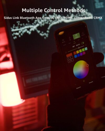 Aputure MC Pro Camera Lights,RGBWW LED Video Lights Lensed Mini LED Panel Full Color Portable Photography Lighting,4200mAh Rechargeable Battery,APP Control, Support Magnetic Attraction