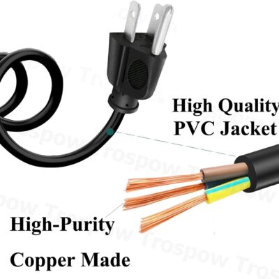 61tQAPy3TRL. AC SL1500 Power Cord Replacement for QSC K12.2 KW153 KS118 K10.2 KW122 CP8 CP12 KS112 KW DJ Speaker AC 8.2ft 3 pin Cable