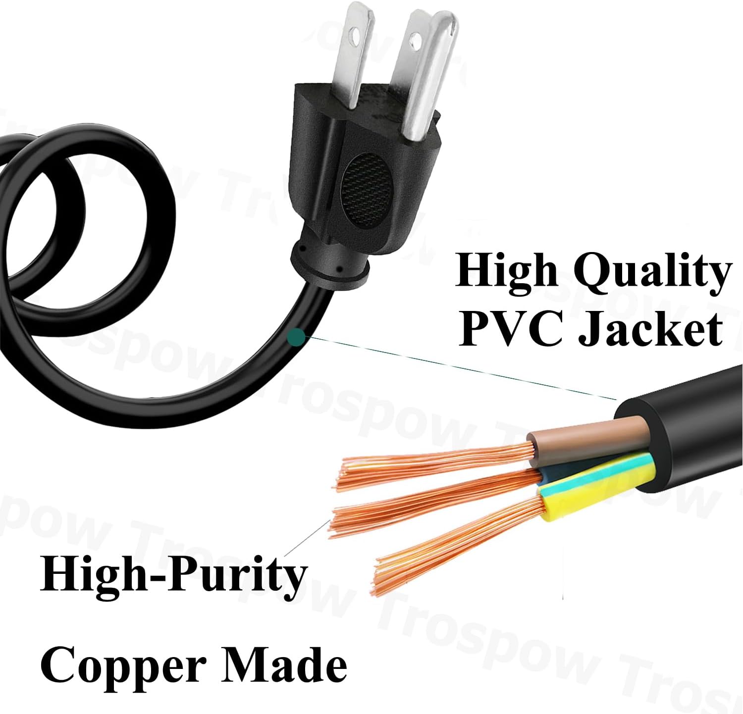 Power Cord Replacement for QSC K12.2 KW153 KS118 K10.2 KW122 CP8 CP12 KS112 KW DJ Speaker AC 8.2ft 3 pin Cable