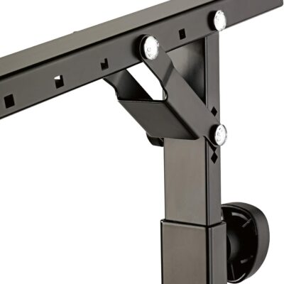 K&M Konig & Meyer 18811.000.55 Keyboard Stacker | Compatible w/ K&M Omega Table Style Stand | Add Keyboard, Laptop, Midi Controller, Mixer | Height/ Tilt/ Width Adjustment | Steel | German Made Black