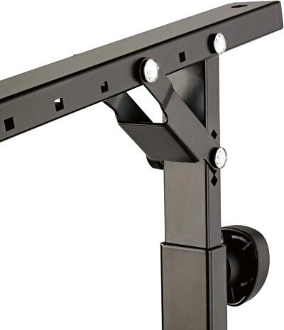 K&M Konig & Meyer 18811.000.55 Keyboard Stacker | Compatible w/ K&M Omega Table Style Stand | Add Keyboard, Laptop, Midi Controller, Mixer | Height/ Tilt/ Width Adjustment | Steel | German Made Black