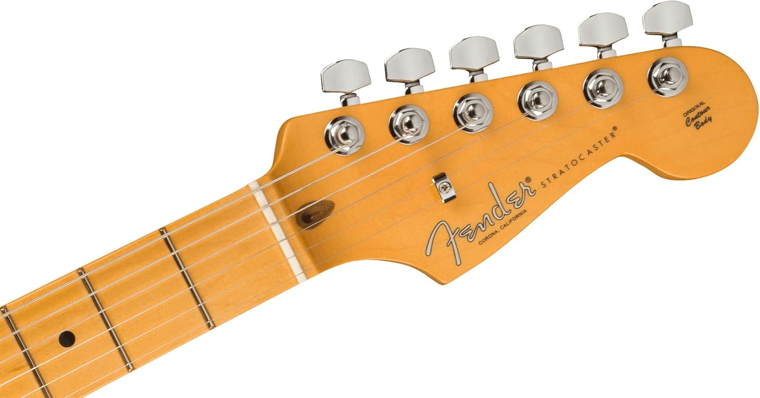 Fender American Professional II Stratocaster – Black Bundle with Case, Strap, Cable, and Guitar Cleaning Kit