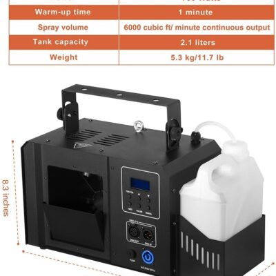 Haze Machine, 700W Continuous Output Fog Machine with Wireless Remote and DMX, Enhances Light Shows – Perfect for Stage, Parties, Halloween, and Clubs