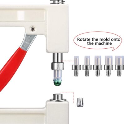 Pearl Setting Machine and Hand Press Pearl Setting Tools, Beads Rivet Fixing Machine with Beads Screw Heads Tweezers for DIY Crafts Accessories