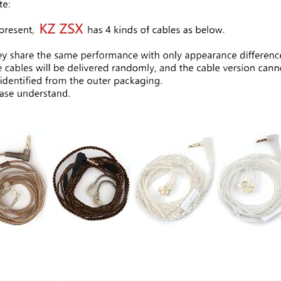 Linsoul KZ ZSX 5BA+1DD 6 Driver Hybrid in-Ear HiFi Earphones with Zinc Alloy Faceplate, Recessed 2 Pin Detachable Cable for Audiophile Musician (Without Mic, Black)