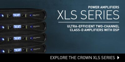 61ujCzZUEWL. SL1500 Crown XLS1002 2-Channel Class D DriveCore Professional Power Amplifier with DSP, Band Pass Filters & Peakx Limiters. XLR/RCA Inputs, 350W at 4 Ohm, PureBand Crossover System. Black