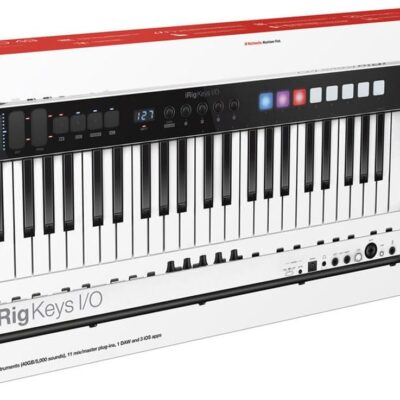 61v0Oz5gzL. AC SL1200 IK Multimedia iRig Keys I/O 49 portable keyboard MIDI controller 24-bit/ 96Khz audio interface full-size synth velocity-sensitive, 48V phantom power, XLR mic preamp, iPhone, iPad, Android, Mac, PC