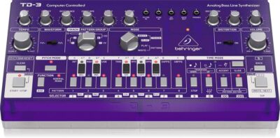Behringer TD-3-GP Analog Bass Line Synthesizer with VCO, VCF, 16-Step Sequencer, Distortion Effects and 16-Voice Poly Chain
