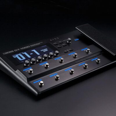 Boss GT-1000 Guitar Effects Processor Bundle with Gearlux Power Supply, Instrument Cable, Patch Cable, and Picks