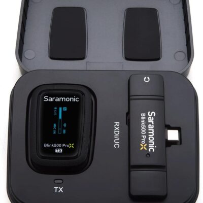 Saramonic Blink 500 Prox B5 Wireless Microphone System with Lavalier for iPhone15/16/17&Android, iPad, Mobile & Computers, USB C Mini Lapel Microphone Wireless for Video Recording, Streaming