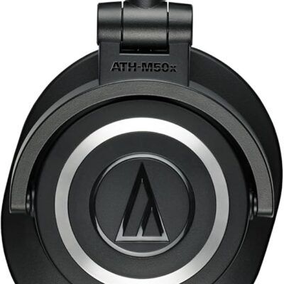 Audio-Technica ATH-M50X Professional Studio Monitor Headphones, Black, Professional Grade, Critically Acclaimed, with Detachable Cable
