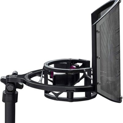 Aston Microphones Origin Black Bundle Production Kit Pairing a RocknRoll Black Version of Astons Legendary Origin Microphone with The Swiftshield Pop Filter and Shock Mount Set