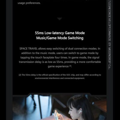 61xo460kOuL. AC SL1500 Moondrop Space Travel TWS Earphone Bluetooth 5.3 Noise Canceling True Wireless Stereo IEMs(Black)