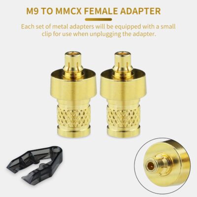 61xzVBt5X3L. AC SL1500 OKCSC M9 to MMCX Female Mini Adapter Earphone Connecter,for Sony-M9 Earbuds to MMCX Cable for Sony IER-M7/IER-M9/IER-Z1R/LN007189,Lightweight Headphone Adaptor,for HiFi Enthusiasts to DIY,1 Pair Gold