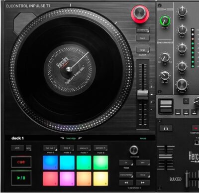 61yC6Kfa 5L. AC Hercules DJControl Inpulse T7, 2 Deck Motorized DJ Controller with built in STEMS Control, Serato DJ and DJUCED included