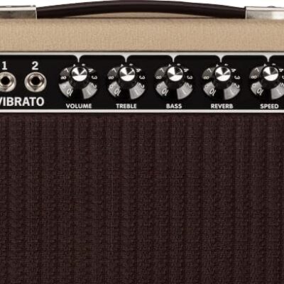 Fender Tone Master Deluxe Reverb 1×12-Inch Guitar Combo Amplifier – Blonde Bundle with Instrument Cable, Amperstand Guitar Cradle, Tuner, and 24-Pack Picks