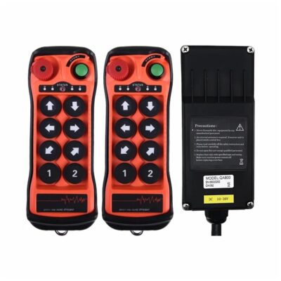 QA800 8 Keys Single Speed Industrial Crane Control switches Hoist Track Crane Lift Controller(2T 1R,AC DC 36-450V)