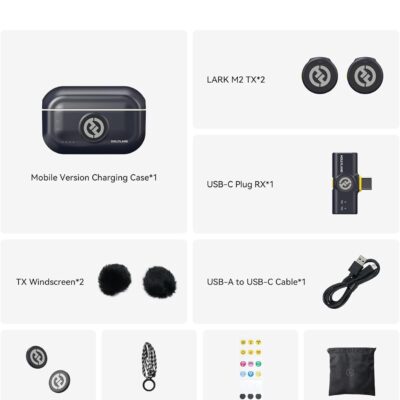 61zFaLkpsL. AC SL1500 Hollyland Lark M2 Wireless Microphone for iPhone15/16/17&Android, USB C Mini Lapel Microphone Wireless, 1000ft Range, Hi-Fi Audio, Noise Cancellation, 30H Battery for Video Recording, Streaming