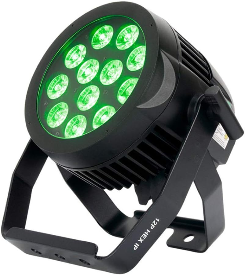 American DJ ADJ 12P HEX IP 65 Outdoor RGBAW + UV LED DMX Par Can Wash Up-Light