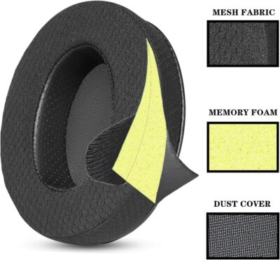 SRH440A Replacement Ear Pads Cushions Headband Pad Compatible with Shure SRH 440 SRH840 SRH940 SRH1540 Headset Earpads Parts