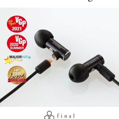 71 Ajz1Mc6L. AC SL1500 Final E4000 in Ear Isolating Earphones, 6.4mm Dynamic Driver, High-Resolution, Aluminium Housing, Detachable OFC MMCX Cable, Swing-Fit Eartips – Black Aluminium