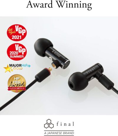 71 Ajz1Mc6L. AC SL1500 Final E4000 in Ear Isolating Earphones, 6.4mm Dynamic Driver, High-Resolution, Aluminium Housing, Detachable OFC MMCX Cable, Swing-Fit Eartips – Black Aluminium