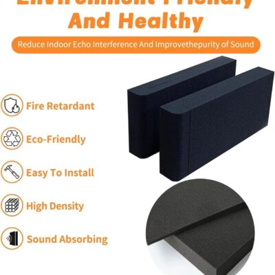 2 Pack Studio Monitor Isolation Pads for 5-6 Inches Speakers Sound Insulation Studio Foam Prevents Vibrations Acoustic Speaker Isolation Pad High Density Fits Most Stands