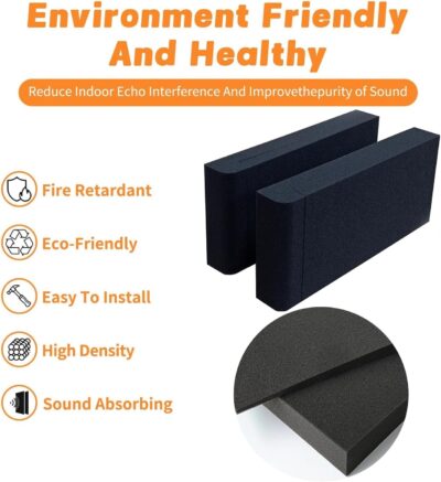 2 Pack Studio Monitor Isolation Pads for 5-6 Inches Speakers Sound Insulation Studio Foam Prevents Vibrations Acoustic Speaker Isolation Pad High Density Fits Most Stands