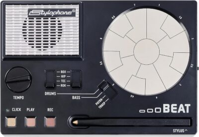 Stylophone Beat – Compact Stylus Drum Machine | 4 Drum Kits & 4 Bass Sounds | Rhythm Machine Beat Maker | Drum Loop Machine