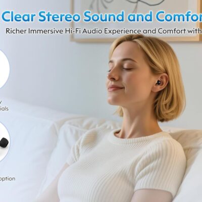 710bguzE3TL. AC SL1500 Invisible Mini Sleep Earbuds Wireless Bluetooth, Ultra-Light Comfort Fit Sleep Headphones for Side Sleepers, Unique Tumbler Portable Charging Case, Soft In-Ear Ear Plugs for Sleeping Small Ears Gym