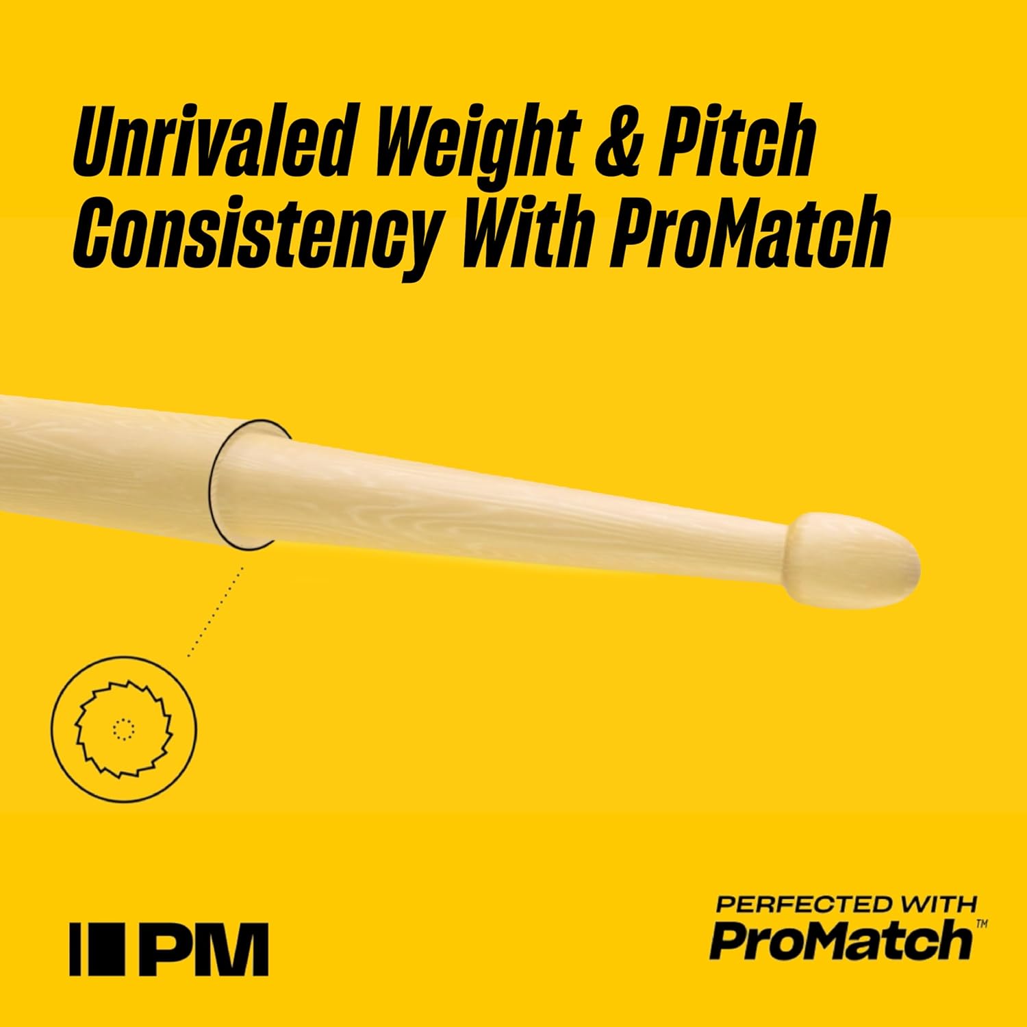 ProMark Classic Forward 5A FireGrain Drumsticks, Lacquer Finished Drum Sticks, TX5AW-FG, Oval Wood Tip, Hickory – 1 Pair