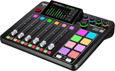 RODE RODECaster Pro II + 4x Headphones + 4x Podcast Microphone + 64GB Micro SD Memory Card + Mic Arm Stand + 2x USB-C + More (Bundle)