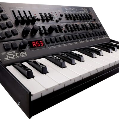 Roland JD-08 Sound Module Programmable Synthesizer Bundle with MIDI Cable, Headphones, and Austin Bazaar Polishing Cloth