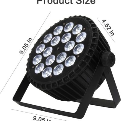 71218EDOUkL. AC SL1500 SHEHDS Par Can Stage Lights LED 18x12W RGBW 4in1, Wash/Strobe Effect, DMX512 Uplights Aluminum Shell, with Sound Activated Party Lights for Christmas Halloween Disco Club Wedding