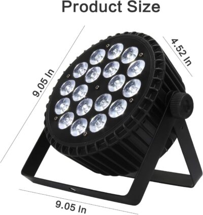 71218EDOUkL. AC SL1500 SHEHDS Par Can Stage Lights LED 18x12W RGBW 4in1, Wash/Strobe Effect, DMX512 Uplights Aluminum Shell, with Sound Activated Party Lights for Christmas Halloween Disco Club Wedding