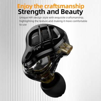 KZ ZAR in-Ear Monitor 7BA+1DD Hybrid Drivers Gaming Earbuds HiFi Bass Noise Isolation IEM, Clarity in All Frequency Stereo Comfort-fit in Ear Headphones for Audio Engineers, Musicians(No Mic)