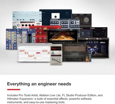 Focusrite Scarlett 2i2 4th Gen USB Audio Interface for Recording, Songwriting, Streaming and Podcasting — High-Fidelity, Studio Quality Recording, and All the Software You Need to Record