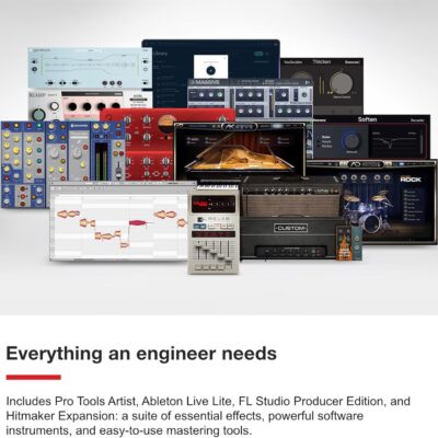 Focusrite Scarlett 2i2 4th Gen USB Audio Interface for Recording, Songwriting, Streaming and Podcasting — High-Fidelity, Studio Quality Recording, and All the Software You Need to Record