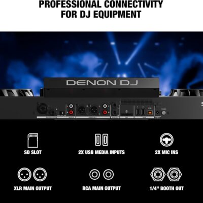 Denon DJ SC LIVE 4 Standalone DJ Controller with Stem Separation on 4-Decks, Wi-Fi Streaming, Build-in Speakers, Serato DJ and Virtual DJ Compatible