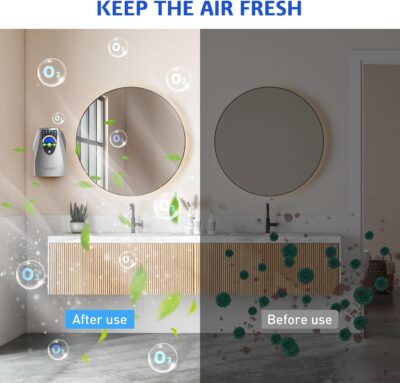 VTAR Ozone Machine, 500mg/h Multipurpose Ozone Machine Purify Air, Water, Fruits, Vegetables, Toothbrushes, Aquarium. Fruit Cleaner Device in Water