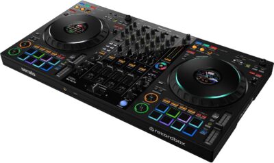 Pioneer DDJ-FLX10 4-Deck DJ Controller and Headliner Flight Case with Laptop Platform
