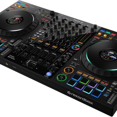 Pioneer DDJ-FLX10 4-Deck DJ Controller and Headliner Flight Case with Laptop Platform