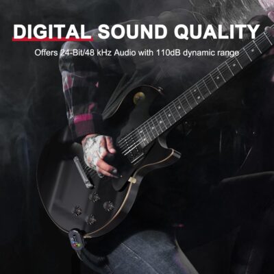 714urYiK9tL. AC SL1500 Xvive A58 Wireless Guitar System with 5.8GHz Transmitter and Receiver