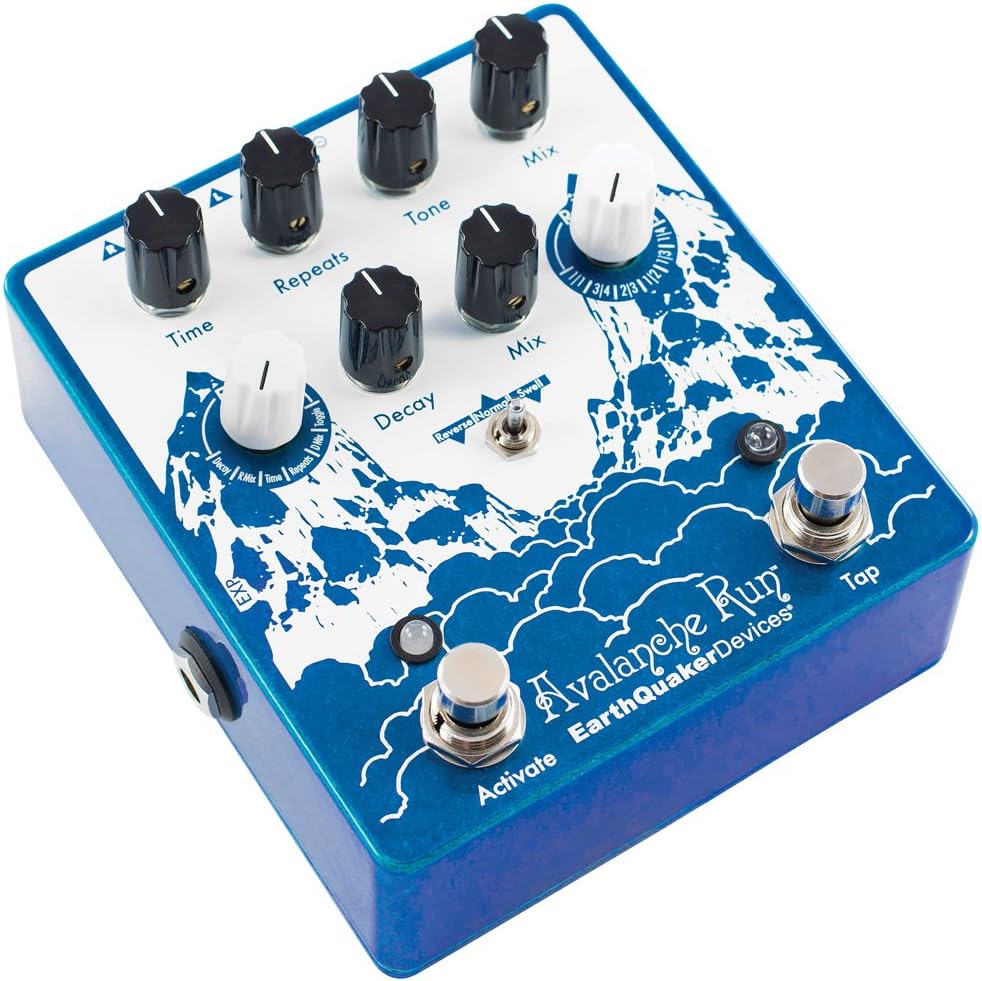EarthQuaker Devices Avalanche Run Stereo Reverb & Delay with Tap Tempo Guitar Effects Pedal