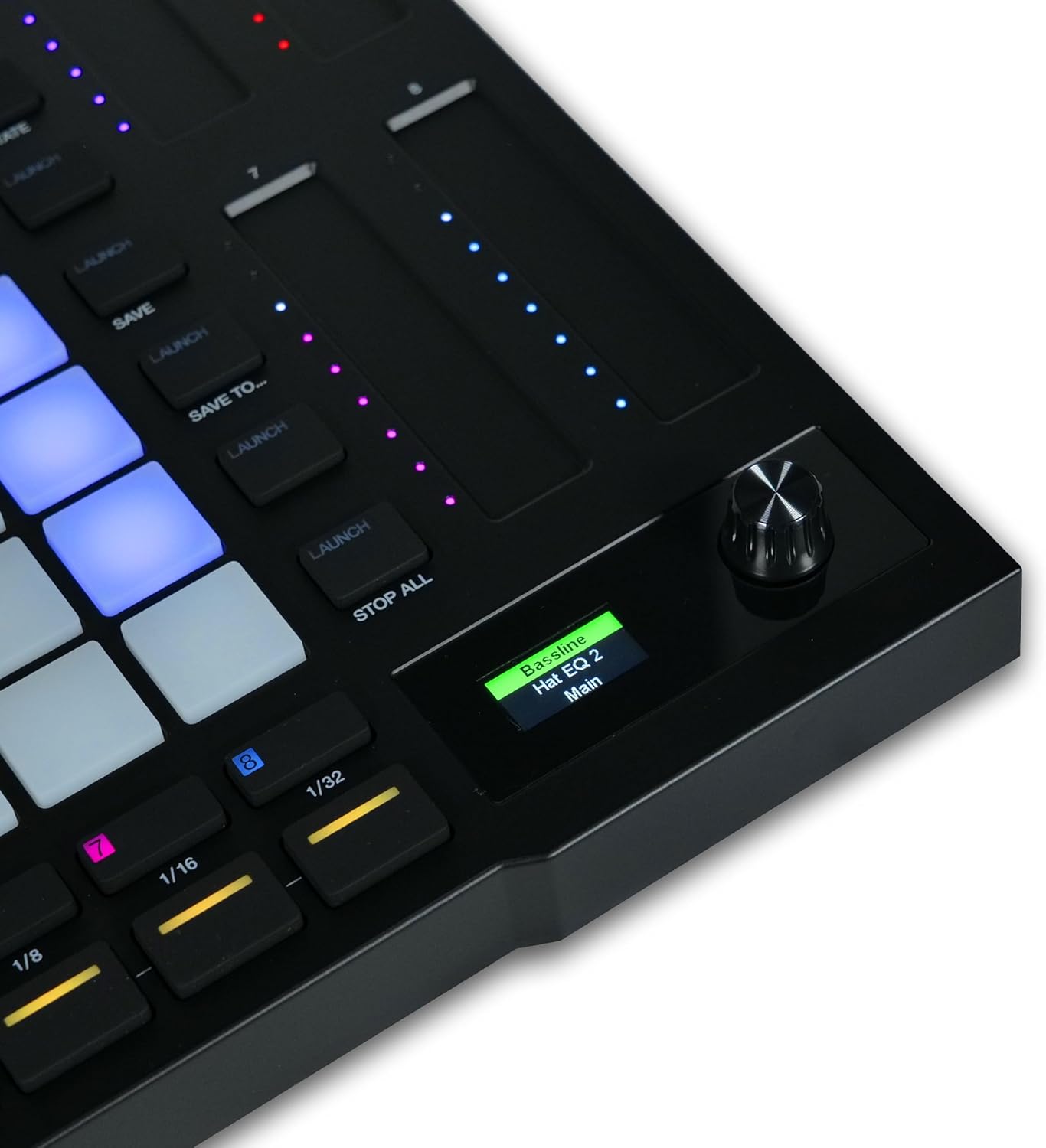 Akai Professional APC64 Ableton MIDI Controller with 8 Touch Strips, Step Sequencer, 64 RGB Velocity-Sensitive Pads, CV Gates, MIDI In and Out, USB-C