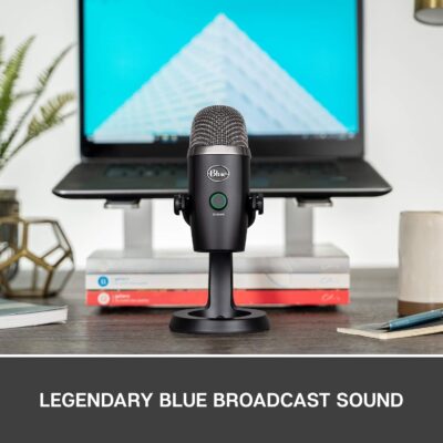 Logitech for Creators Blue Yeti Nano USB Microphone for Gaming, Streaming, Podcasting, Twitch, YouTube, Discord, Recording for PC and Mac, Plug & Play -Blackout