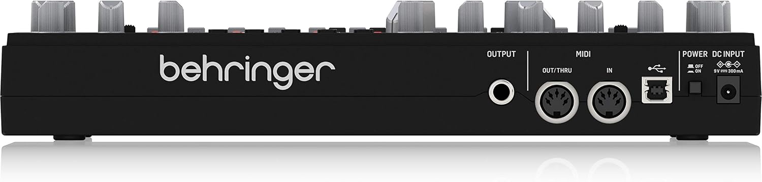 Behringer TD-3-BK Analog Bass Line Synthesizer with VCO, VCF, 16-Step Sequencer, Distortion Effects and 16-Voice Poly Chain