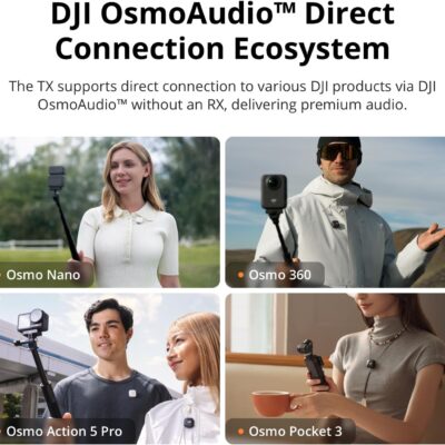 716Ix9e59BL. AC SL1500 1773951117 8252 DJI Mic 2 (2 TX + 1 RX + Charging Case), Wireless Lavalier Microphone, Intelligent Noise Cancelling, 32-bit Float Internal Recording, 820 ft.(250m) Range, Microphone for iPhone, Android, Camera
