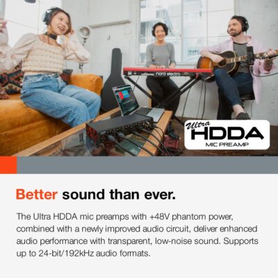 Tascam US-4x4HR 4 Mic 4IN/4OUT High Resolution Versatile USB Audio Interface for Recording, Streaming, Podcasting, Songwriting